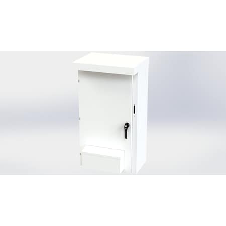 Saginaw Control & Engineering 3 Point Latch Electrical Enclosures, 47 in H, 14 in D, 25.38 in W, NEMA 3R, Galvanized Steel SCE-47XVR2514